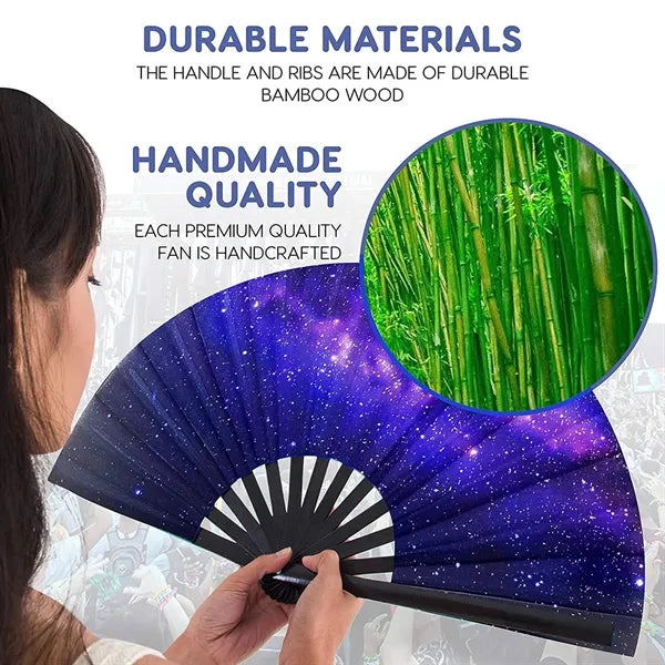 Large Folding Bamboo Fans