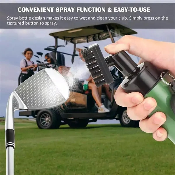 Retractable Golf Club Cleaner Brush with Water Spray