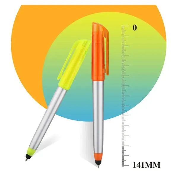 3 in 1 Stylus Ballpoint Pen with Highlighter