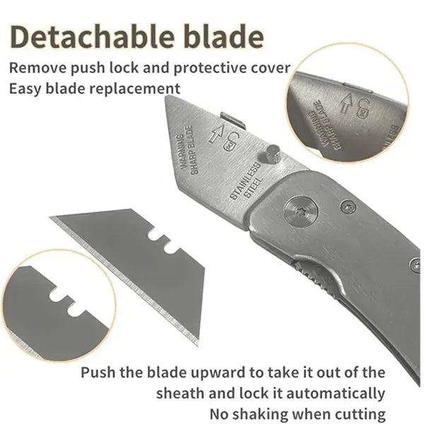 Box Cutter Stainless Steel Utility Knife
