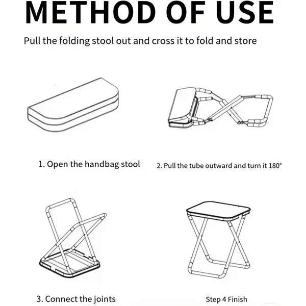 Outdoor Folding Pocket Chair with Zipper Bag