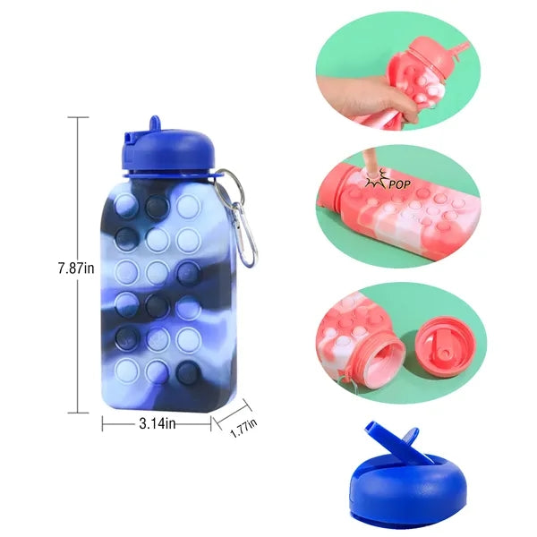 Portable Silicone Pop Fidget Toy Foldable Water Cup