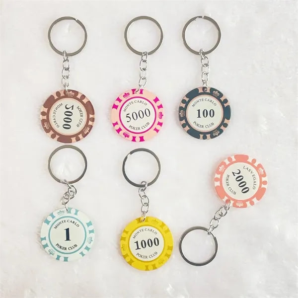 Acrylic Chip Keychain