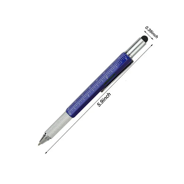 Multifunctional 6 In 1 Touch Screen Metal Pen
