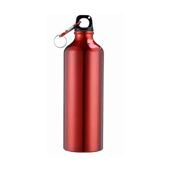 25 Oz Aluminum Water Sport Bottle Flask With Carabiner
