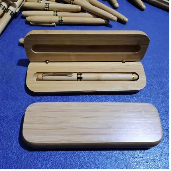 Bamboo Writing Pen Set for School Supplies