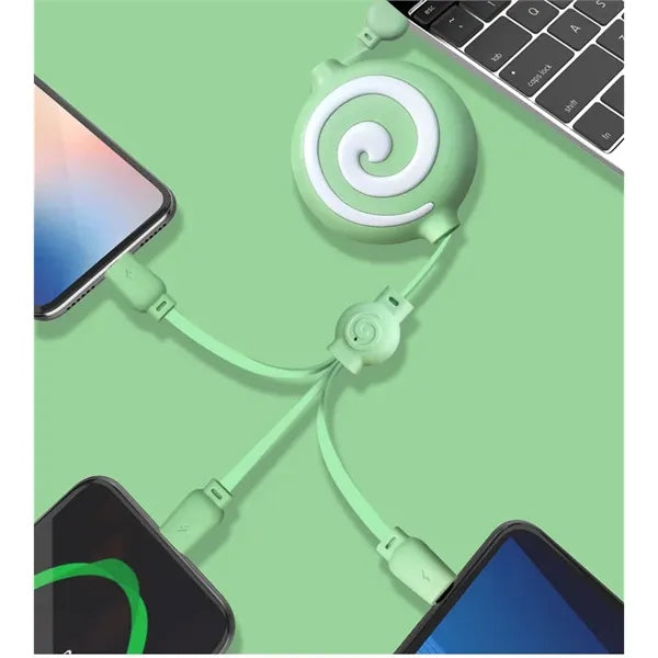 Multi Retractable USB Charger Cable 3 in 1