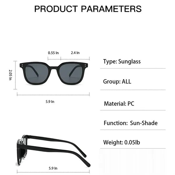Women's Outdoor Polarized UV Sunglasses w/ Square Frame