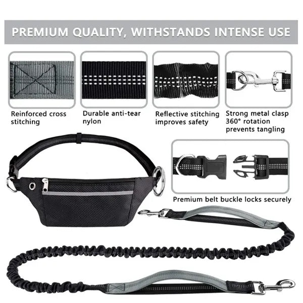 Dog Leash Bungee Waist Bag
