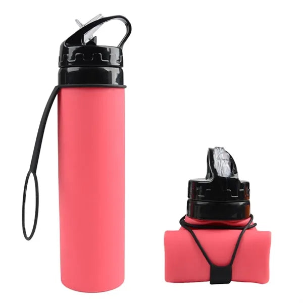 20 oz Silicone Foldable Water Bottles for Travel