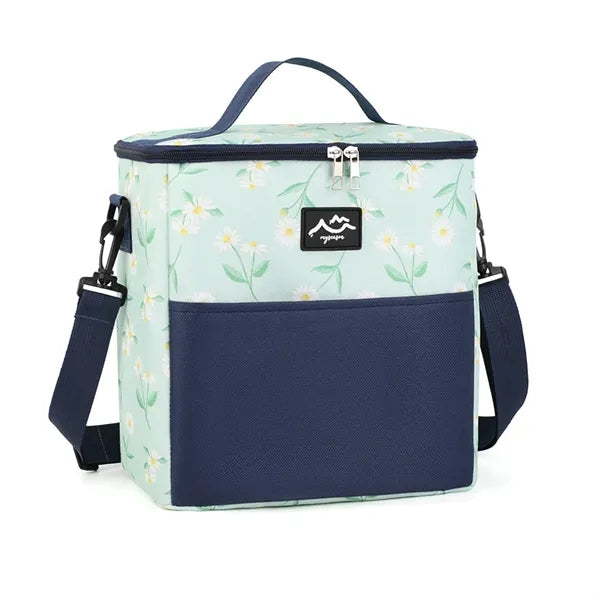 12-Can 600D Cooler Bag with Stylish Two-Tone Design