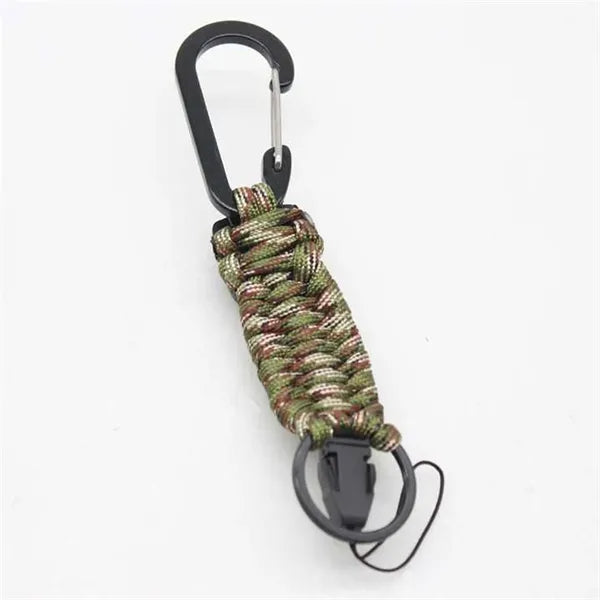 Hand Braided Paracord Keychain With Compass