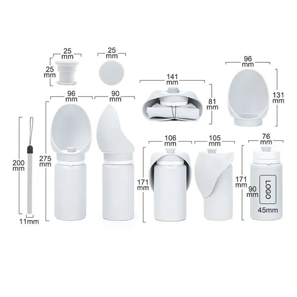 19oz Silicone Pet Water Bottle