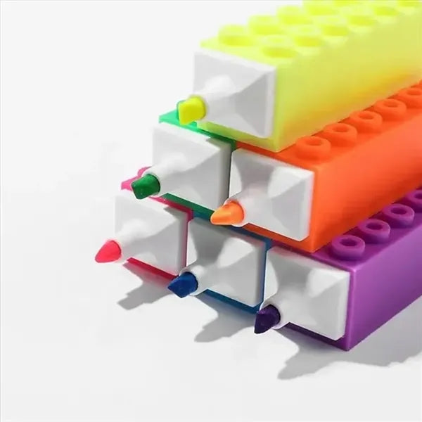 Building Block Style Fluorescent Highlighters
