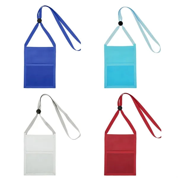 Wristlet Keychain Lanyard with Dual Pouches