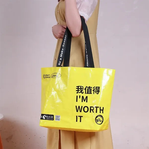 Full Color PP Shopping Tote Bag Gusset