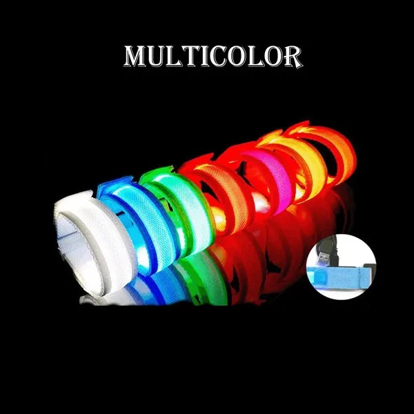 Rechargeable Colorful LED Glow Wristband for Outdoor Fun