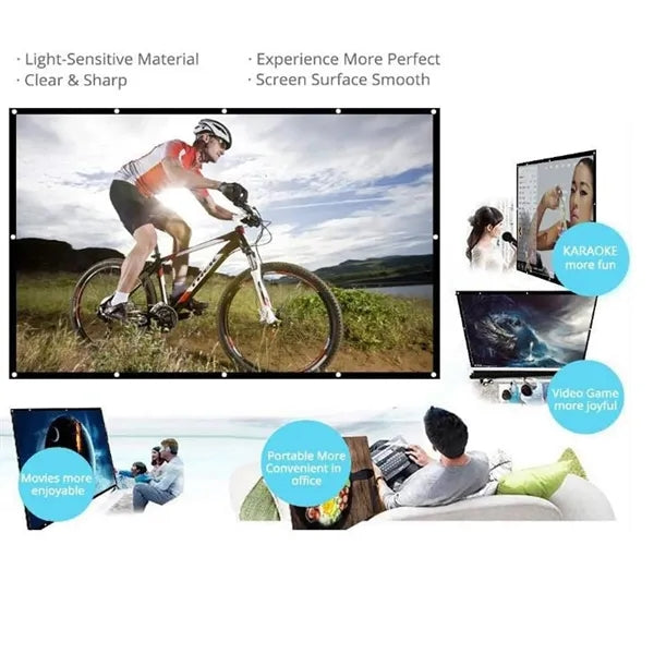 100 Inch Projector Screen for Outdoor and Indoor Cinema