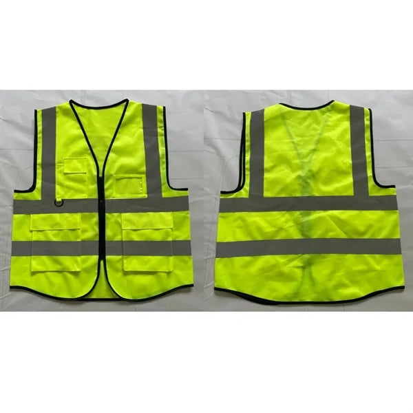Outdoor High Visibility Reflective Safety Vest With Pockets
