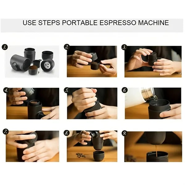 Portable Coffee Maker Press Mini Espresso Machine Travel