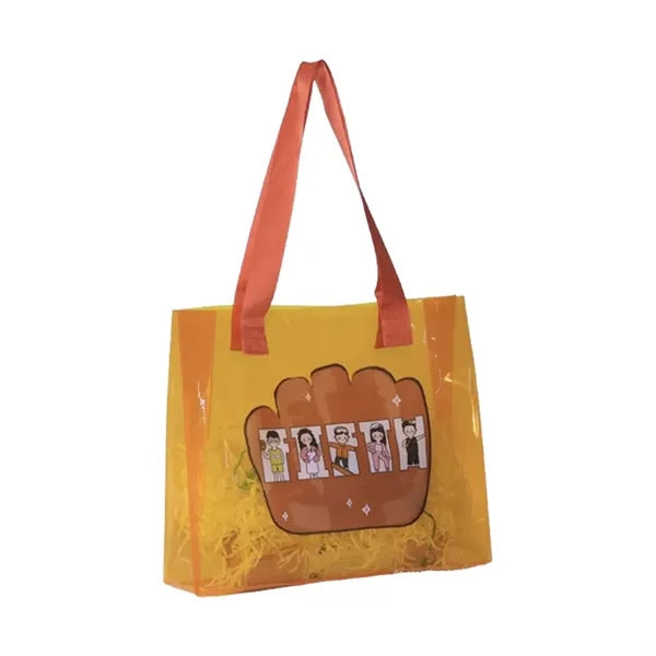 Clear PVC Jelly Orange Tote Bag