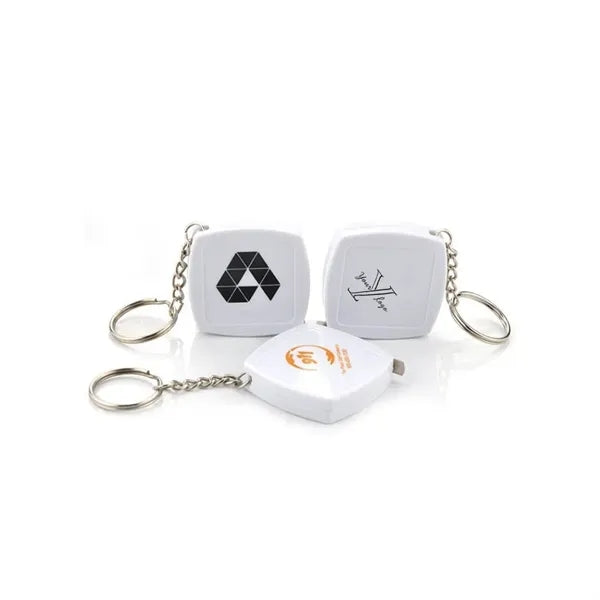Square Keychain 2m Mini Steel Tape