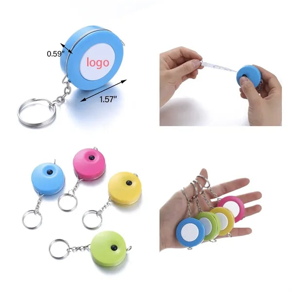 Candy Color Mini Soft Ruler Keychain