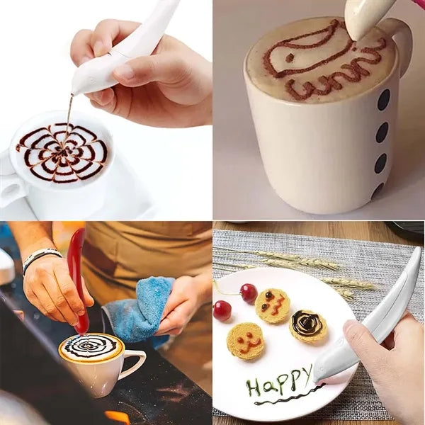 Electric Latte Art Pen or Cake Decorating Tool