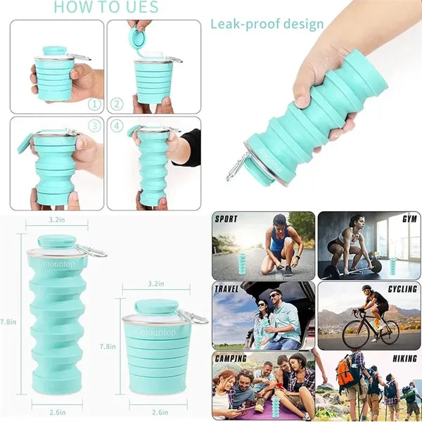 Silicone Foldable Water Bottle