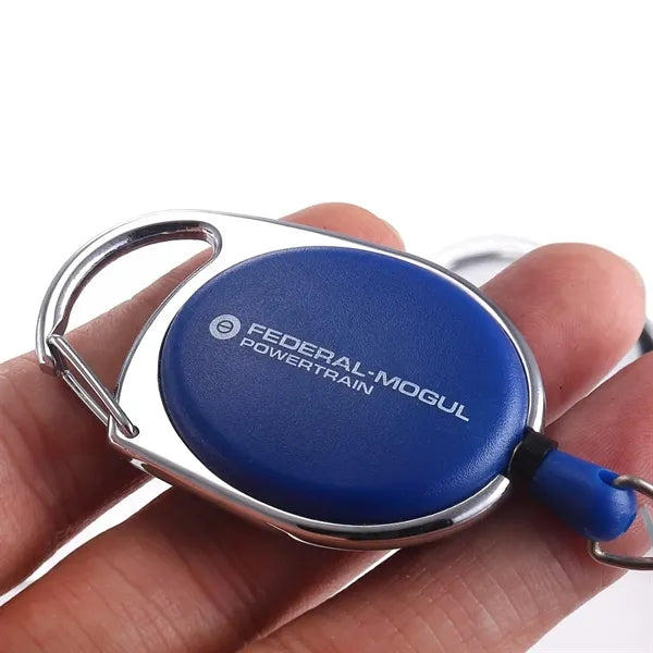 Retractable Keychain Badge Holder with Claw Clasp and Clip