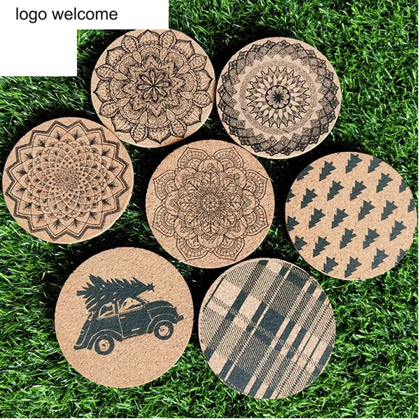 Round Cork Trivet Heat-Resistant Kitchen Coaster
