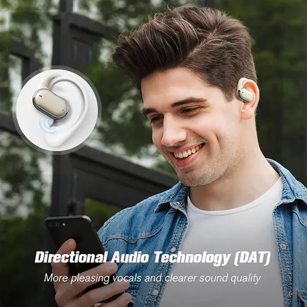 Open Ear Headphone Wireless Bluetooth 5.3 Earbud with LED