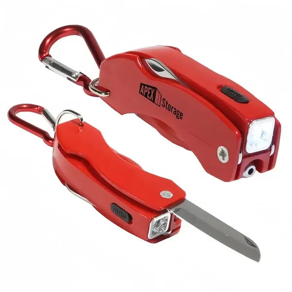LED Light Pen with Knife and Carabiner