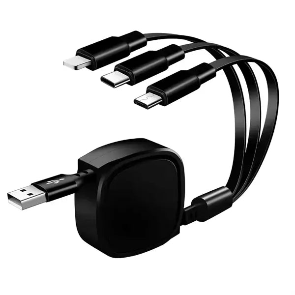 3-In-1 Retractable Charging Cable