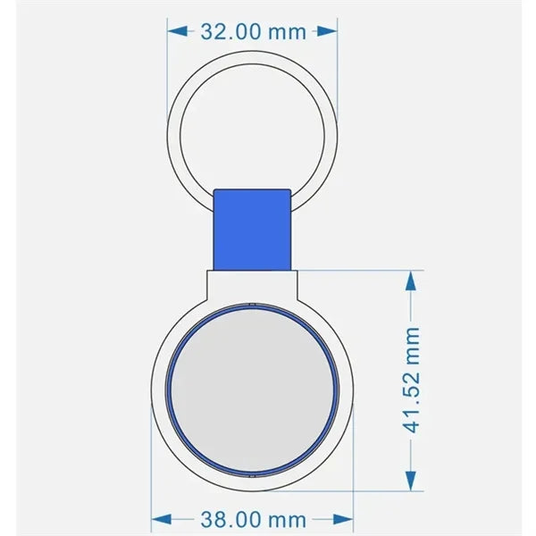 Circular Metal Spinner Key Tag