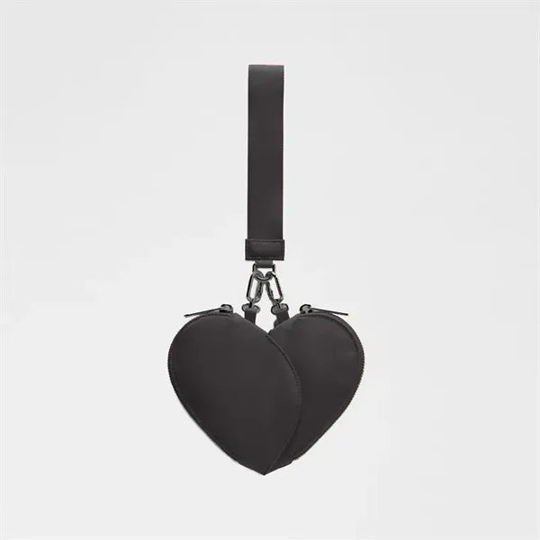 Heart Shape Dual Pouch Wristlet for Women