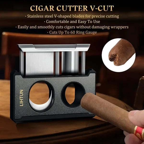 Cigar Cutter Guillotine 4 in 1