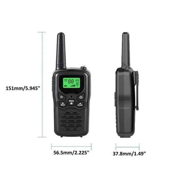 Rechargeable Walkie Talkie With Flashlight