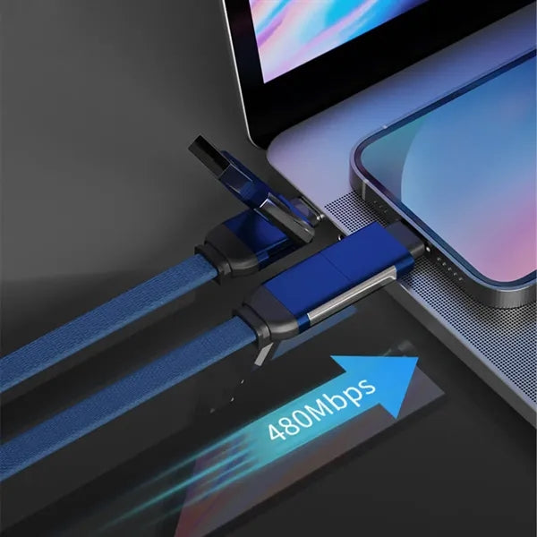 Aluminum Alloy 4-In-1 Fast Charging Data Cable