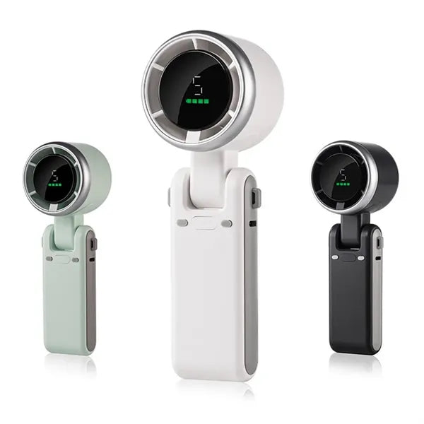 Smart Handheld Fan with Digital Display and Adjustable Speed