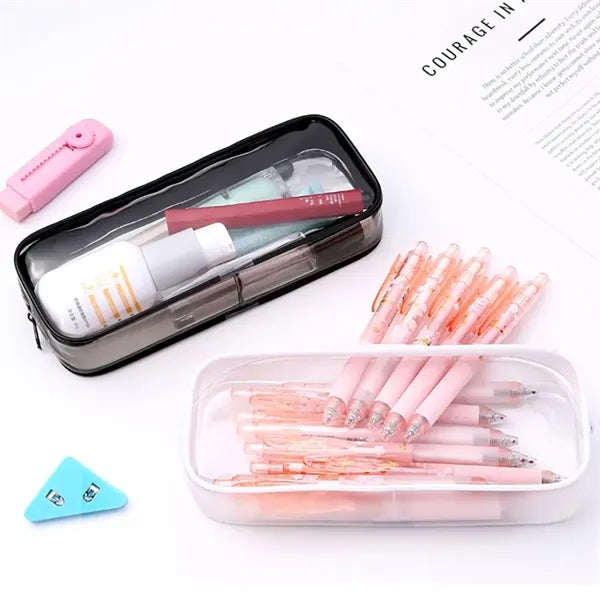 Clear PVC Zipper Pen Pencil Case
