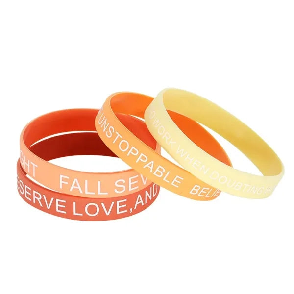 Motivational Quote Rubber Bracelets