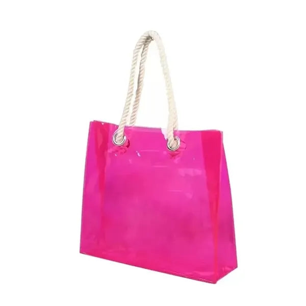 Cotton Rope PVC Clear Tote Bag