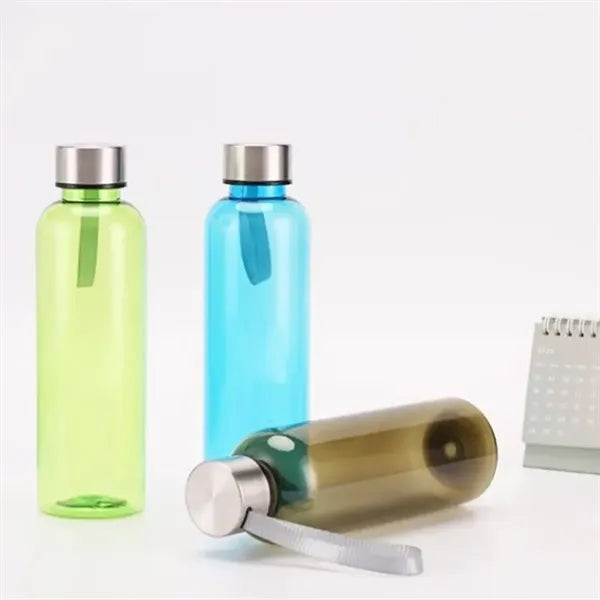 17Oz Sports Water Bottle Transparent Stainless Steel Cap
