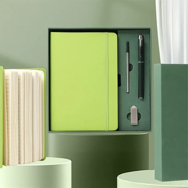 New employee office worker pen flash drive notebook gift set
