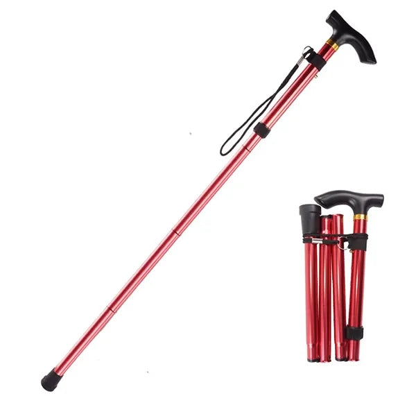 Folding Light Walking Stick Adjustable Aluminum