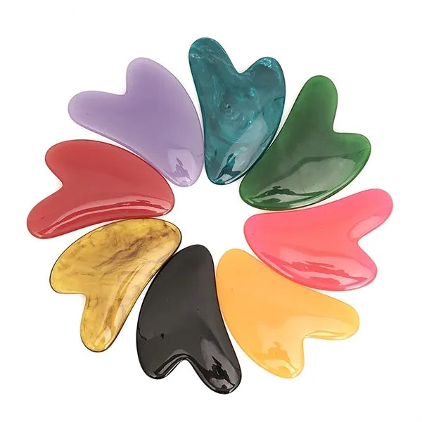 Heart Stone Guasha Board for Face Body Skin