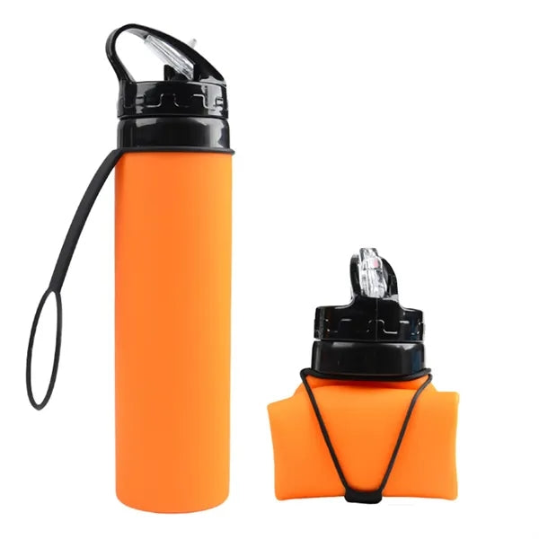 Folding Sports Water Bottle Squeeze Type Logo Customizable