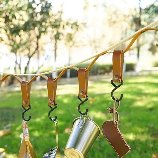 S-Shape Leather Straps with Hooks