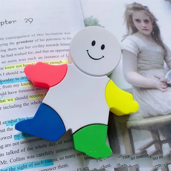 Creative Stationery Multifunctional Four-color Highlighter